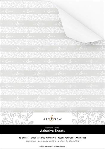 Altenew Double-Sided Adhesives Sheets (10 Sheets/Set) Adhesive for Paper Crafting, Acid-Free Adhesives, Craft Adhesive Sheets, Adhesive Paper