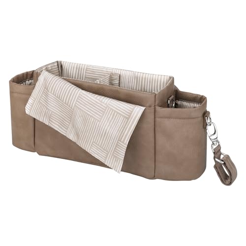 Petunia Pickle Bottom Wander Stroller Caddy Deluxe, Perfect for Organization, Multiple Carry Positions, Fits Most Strollers, Mink - Thumbnail 5