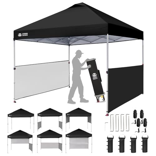 CROWN SHADES 10x10 Pop up Canopy Tent Instant Canopy with...