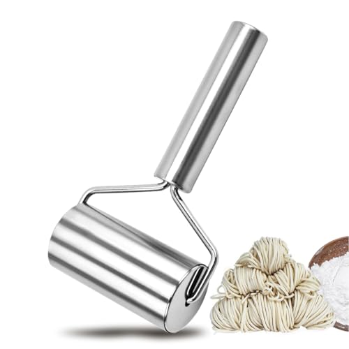 Metall Teigroller,Edelstahl Nudelholz, Klein Anti-Rost Nudelholz Perfekt Backzubehör für Fondant, Pizza, Kuchen, Nudelteig und Mürbeteig