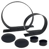 tastice® Kerzenständer 2er Set | Zwei-in-Eins | Teelichthalter und Kerzenhalter für Stumpenkerzen & Dekogläser | Modernes Design | Schwarz