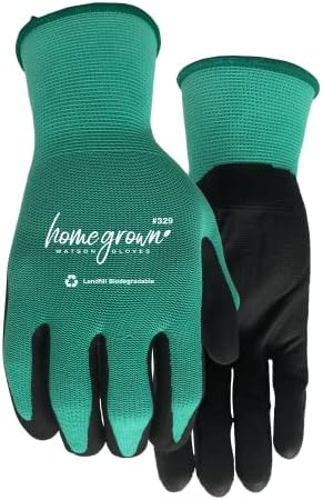 Watson Gloves Jade Biodegradable Nitrile Coated Glove - Eco-Friendly, Touchscreen Compatible, Ergonomically Formed, Snug-Fitting (Small) (Large)
