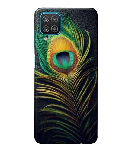 Image of Peacock Feather Mor Pankh Printed Hard Back Case Cover Compatible for Samsung Galaxy M32 4G (Multicolor) - D1671