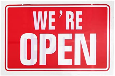 swift Open Closed Sign Hanging Reversible High Contrast Red Shop Double Sided Door Noticed