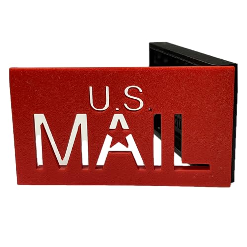 US MAIL Mailbox Flag Kit – Large Red Replacement Flag for Brick & Stone Mailboxes, ASA UV & Weather-Resistant Plastic, Universal Front Mount, 4.02” x 2.27” x 0.59”, USPS Compatible