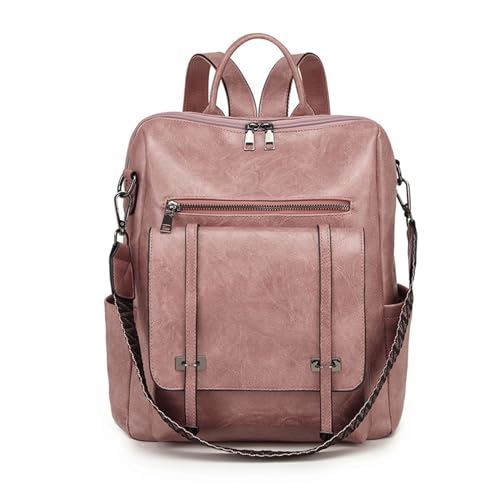 Sac à main fonctionnel en cuir PU avec bandoulière vintage pour femme active