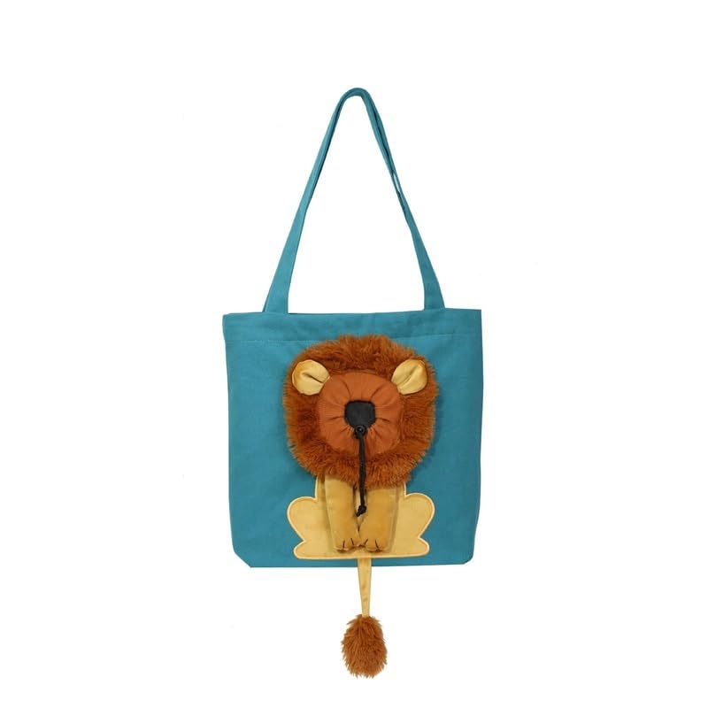 Sac à bandoulière pour chat et chien en toile bleue pour éviter la fatigue en sortie