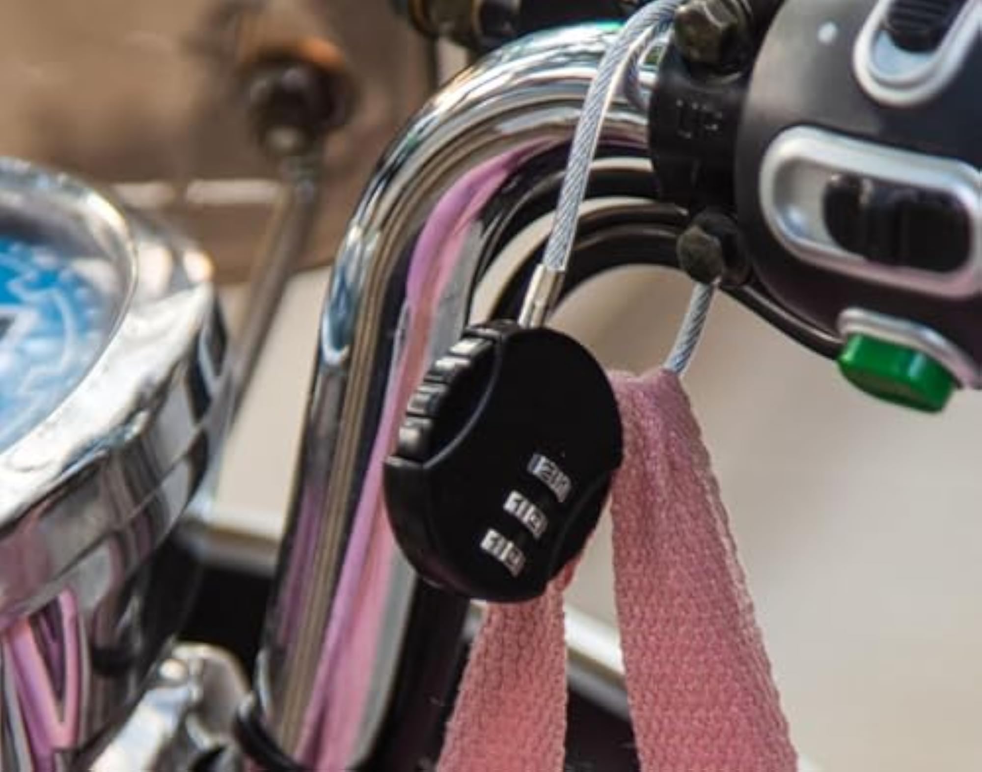 Premium 2 Pack Combination Cable Padlock with 3-Digit Resettable Password