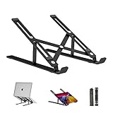 TULLRAS Laptop Stand, Adjustable Portable Laptop Holder, Aluminum 9-Angles Adjustable Ventilated Coo