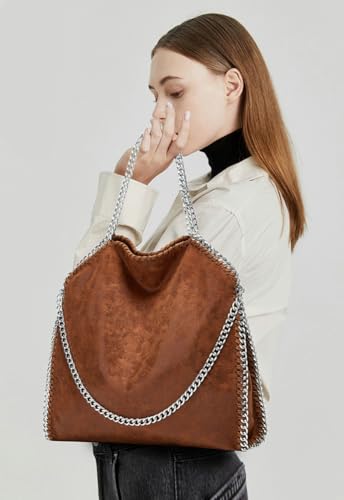 Womens Soft Leather Shoulder Bags Large Y2k Tote Purse Working Top Handle Handbags Foldable3