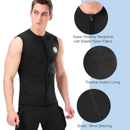 Top de Neopreno Outdoor Unisex 3MM Sin Mangas para Buceo, Surf, Windsurf y Kitesurf miniatura 4