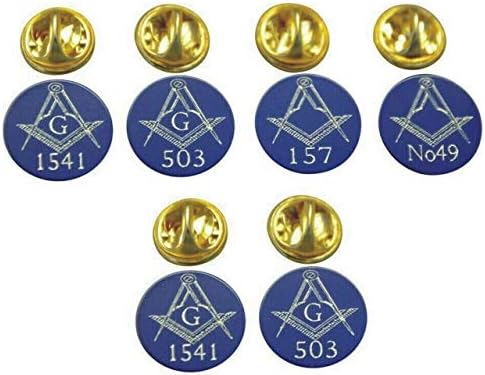 MASONIC LAPEL PIN BADGE/TIE PIN SOLID BRASS PERSONALISED GIFT WITH YOUR OWN LODGE NUMBER X 10 LAPELS