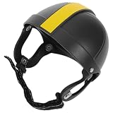 Beavorty Casco Protettivo per Cani Grandi e Gatti con Fori per Orecchie, Cinturino Regolabile, Imbottitura Confortevole e Design Stile Rugby Unico per Ciclismo e Passeggiate