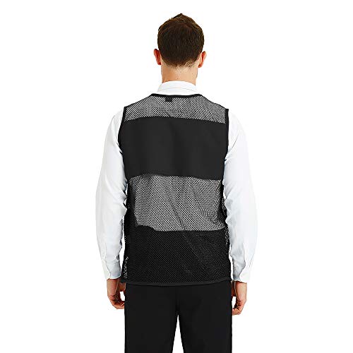 TopTie Adult Mesh Vest Zipper Supermarket Team Volunteer Uniform Vest2