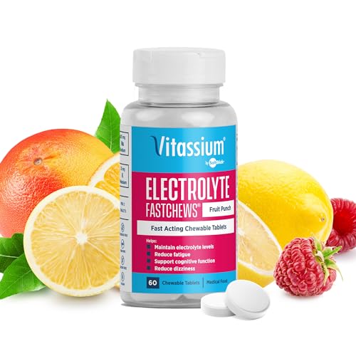 Vitassium FastChews Electrolito Pastillas masticables Fruit Punch 60 unidades