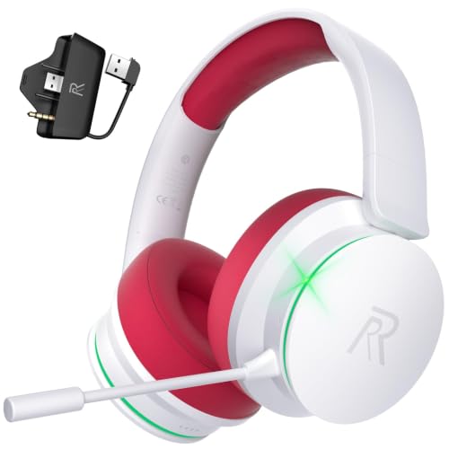 Image of RYR Wireless Gaming Headset for Xbox Series X|S, Xbox One, White-Red