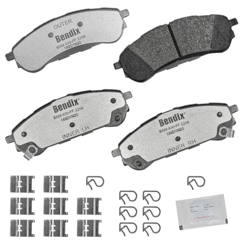 Image of Bendix Fleet Metlok MKD2208FM Semi-Metallic Rear Brake Pads for Ford Ranger 2023-2019
