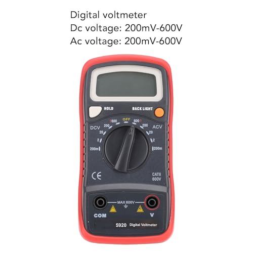 Multimètre Numérique Voltmètre Précis de 200mV à 600V avec Écran LCD Rétroéclairé Antidérapant - 2