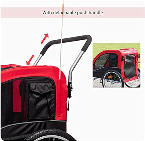 Himiway Bike Dog Trailer, Easy Fold & 16 Inch Wheels, Carrier For Small & Medium 50Lbs Pets, Cats, Dog Buggy For Bicycles thumb #3
