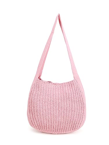 Image of ENBEI Women's Crochet Tote Bag Knit Shoulder bag,Aesthetic Bag,Cute Eco-Friendly Tote for Travel,Daily Use,Gift Box Packaging
