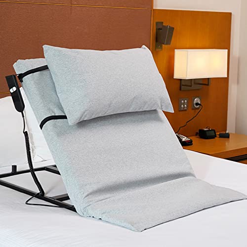 Grey Electric Backrest for Medical, Heavy Duty Back Rest, Adjustable Lifting Bed Backrest, Portable Pillow Lifter for Neck Head and Lumbar Support