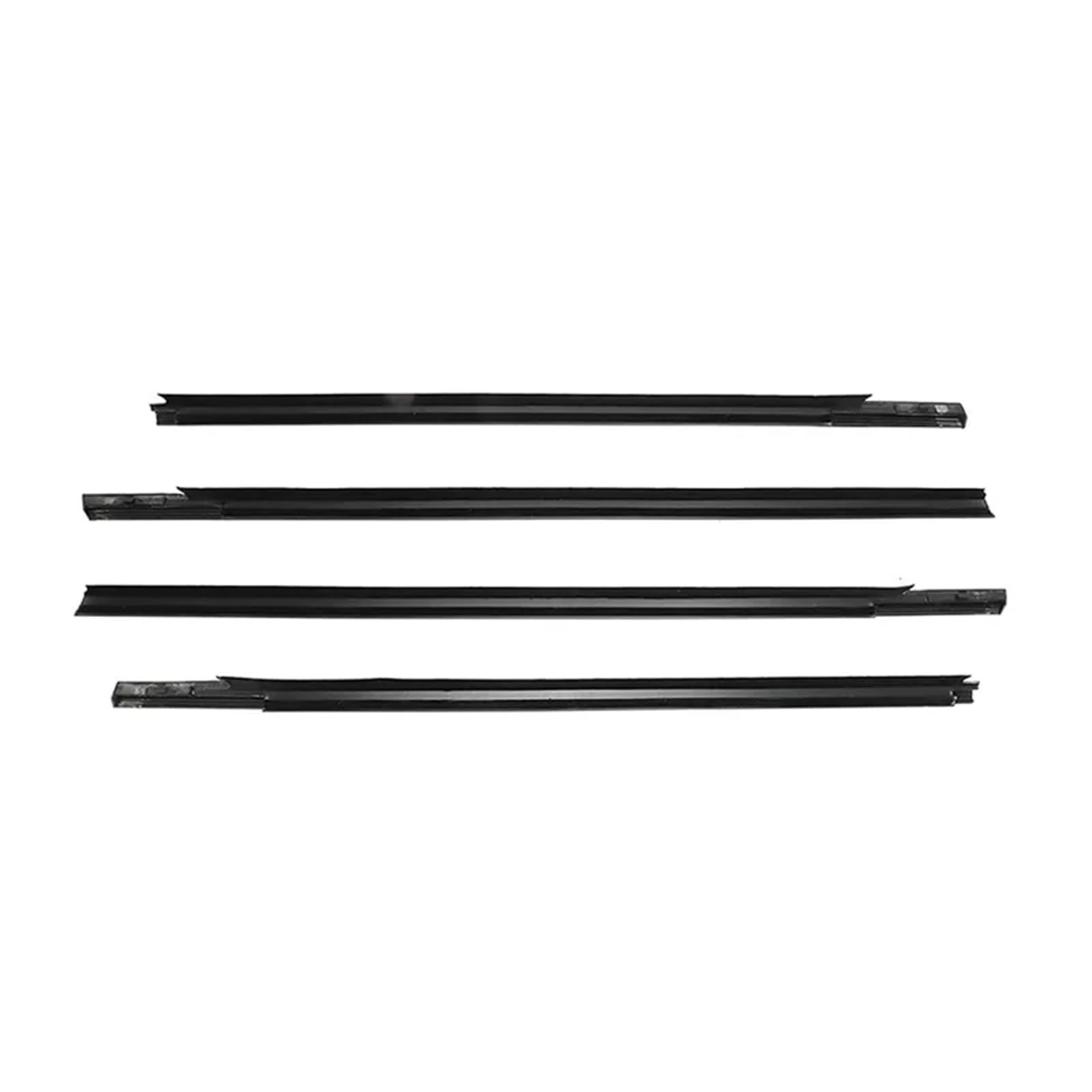 4 piezas de burletes goma for ventanas compatibles con Peugeot 301 (2013-2017) y Citroën Elysee (2014-2016), for puertas cristales(Chrome)