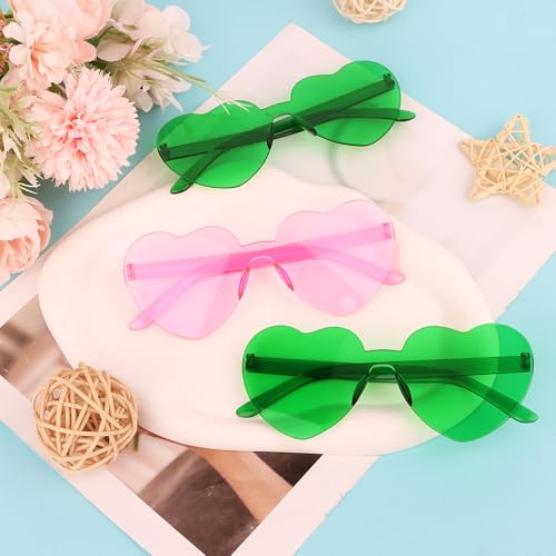 Image of Heart Sunglasses 12 /18 /24 Pcs Heart Shaped Glasses for Women Cute Funny Party Glasses Party Favors Accessories