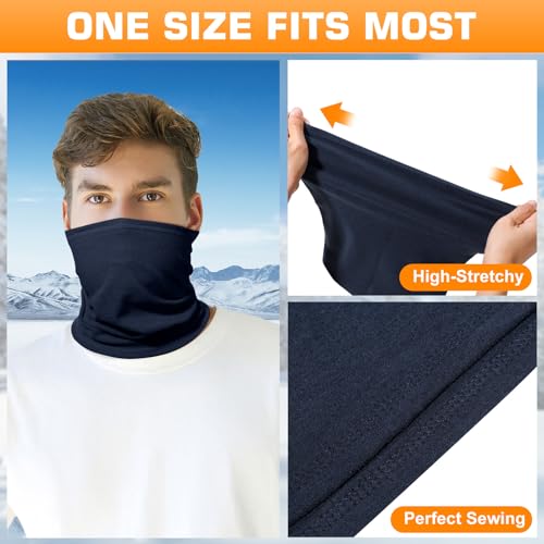 Image of Winter Neck Warmer for Men Women: Neck Gaiter Face Ski Mask Windproof Face Cover Fleece Balaclava Scarf Cold Weather