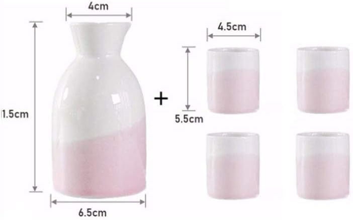 Maya Star Japanese Sake Set Sake Cup Set Traditional Outline in Gold Design Porcelain Pottery Ceramic Wine Glasses A10