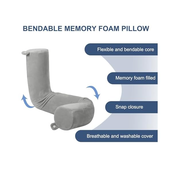 Twist Memory Foam Travel Pillow Neckchinshoulderlumbar And Leg Support For Adult Airplane Travelingbustrain And Office Blue