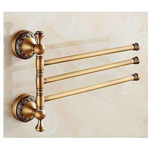 Porte-serviette de salle de bain pliable mural swing en aluminium avec barres