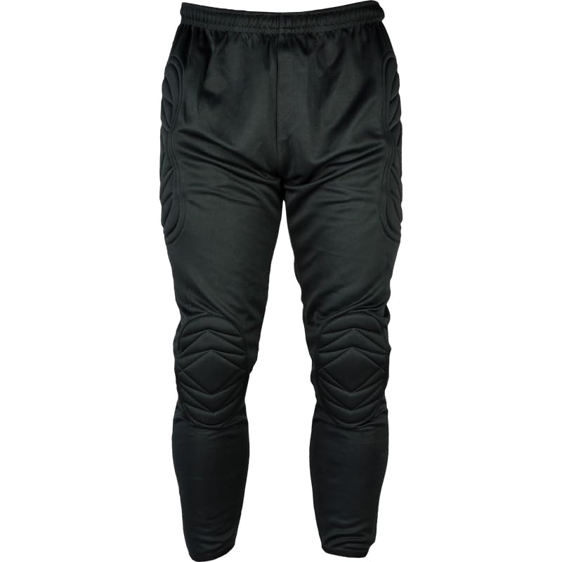 Rehab Torwarthose Lang Schwarz – Gepolsterte Profi-Unterziehhose für Erwachsene (Größe 128-XXL) – Atmungsaktive Protektion für Training & Spiel