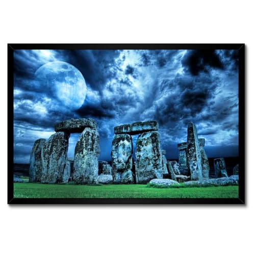Poster Stonehenge avec cadre blanc 60x40 cm pour habiller un mur vide