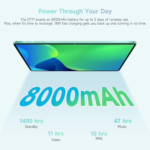 OUKITEL OT11 11" Android Tablet - 12GB RAM, 8000mAh Battery - Image 2