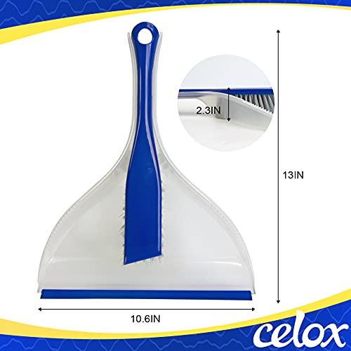 Celox 2 Pack Dustpan And Brush Set, Comfort Grip Dust Pan, Lightweight Mini Hand Broom, Multi Function Mini Dustpan Brush Set For Desk Countertop Floor Car Pets #TOP6