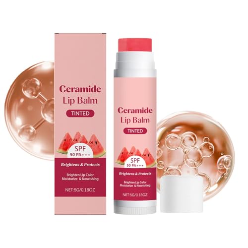 Bálsamo Labial con Color,Protector Labial SPF 50 con Brillo Hidratante - Brillo Natural Y Nutritivo - Para Viaje Eventos Exteriores Citas Cumpleaños San Valentín Fiestas