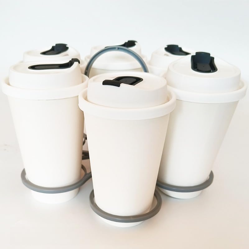 折りたたみ式カップキャリア/キャディテイクアウトコーヒーソフトドリンクパイントビール飲料ホルダー 丈夫で再利用可能なポケットサイズ 【直角】