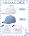 Chicingyou 8 Pack Adjustable Bachelorette Truker Hat, 1 Wife of the Party Cap and 7 the Party Cap for Bridesmaid Bride Wedding Gift(White, Blue)
