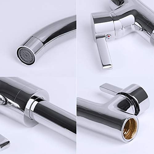 Robinet de cuisine avec bec pivotant lisser et double commande thermique - 4