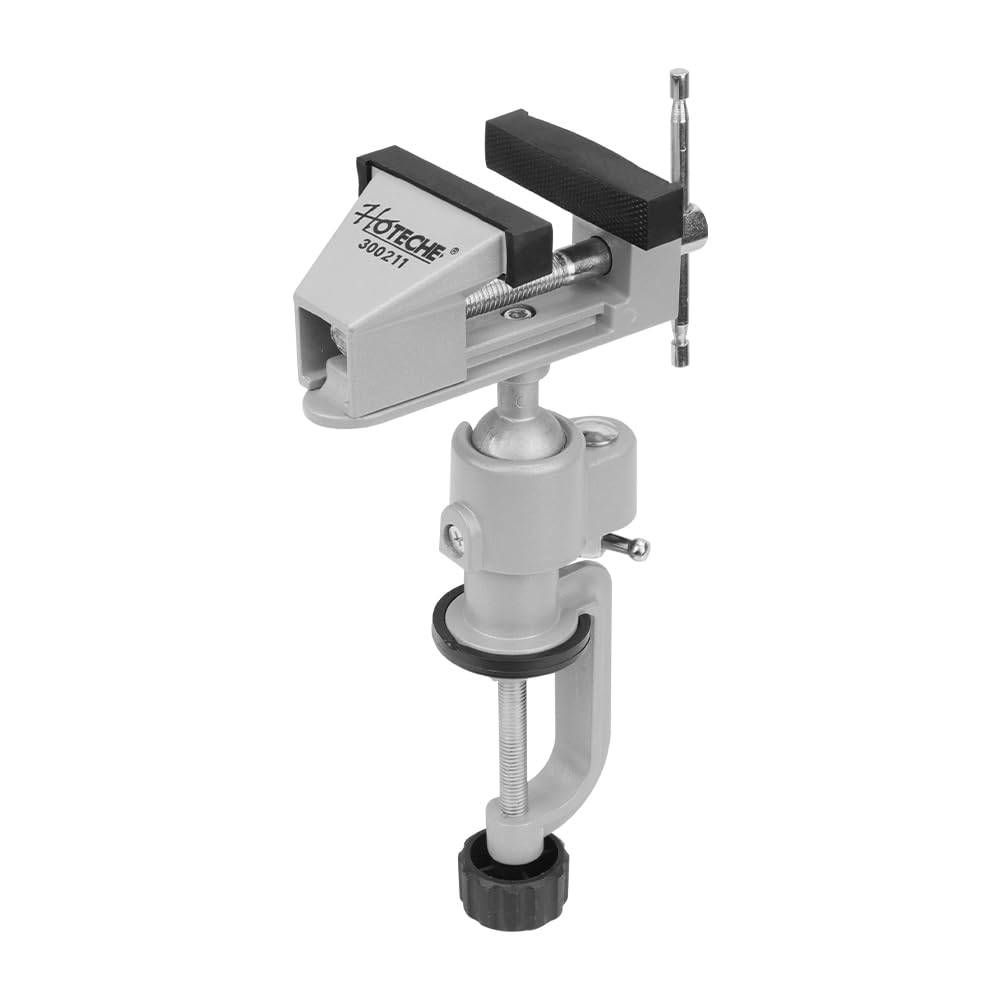 Étau de table Hoteche 7,6 cm : outil avec base pivotante à 360° pour travaux de précision