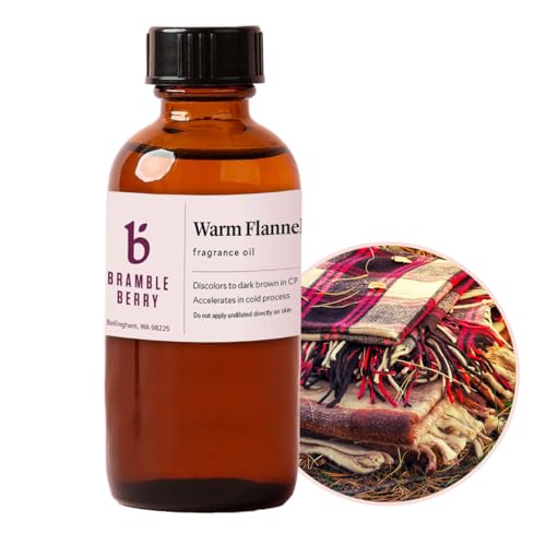 Image of Bramble Berry Warm Flannel Fragrance Oil 2 oz | Cozy Masculine Scent for Soap Making, Candles, Lotion, Bath Bombs & Perfume | Skin Safe, Vegan, Paraben & Phthalate Free