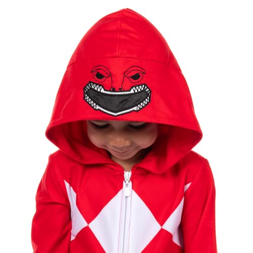INTIMO Mighty Morphin Power Rangers One Piece Hooded Sleep Pajama For Kids2