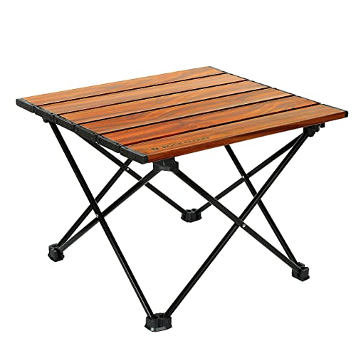 ROCK CLOUD Portable Camping Table Ultralight Aluminum Folding Beach Table Camp for Camping Hiking Backpacking Outdoor Picnic, Wood Grain