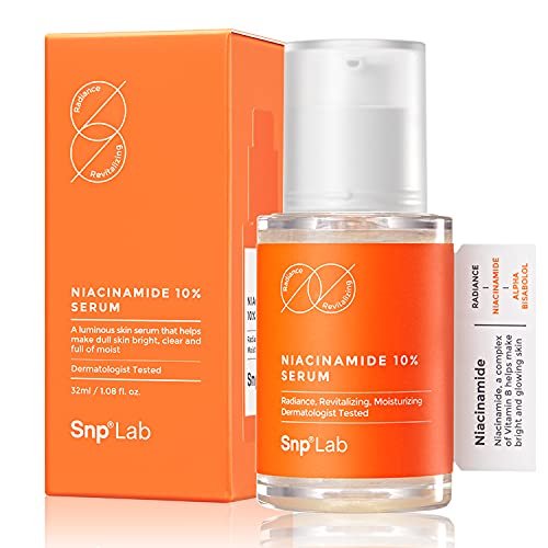 SNP Lab Niacinamide 10% Serum 32ml - Pore Reducer, Uneven Skin Tone Treatment, Diminishes Acne Prone - Treats Blemish Spots, Ultra Moisture - Vegan, Cruelty Free, Paraben Free, Clean Beauty