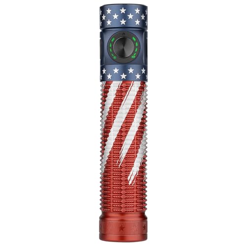 Image of OLIGHT Baton4 Pro EDC Flashlight Rechargeable, 1600 Lumens Small Pocket LED Light with Tactical Switch and Magnetic & USB C Dual Charging for Home Use, Camping and Emergency (Stars&Stripes Edition)
