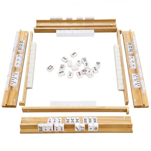 Set de 4 Soportes de Madera para Fichas American Mahjong 45 cm