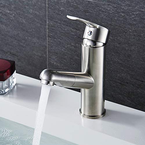 Grifo de cuenca de acero inoxidable monomando para lavabo de baño LWX 4