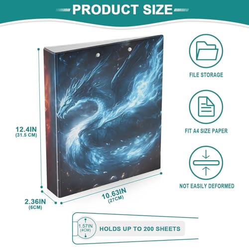 Image of SsangYong 3 Ring Binder with 2 Interior Pockets 1.5 inch Binders 3 Ring Heavy Duty Fit 8.5 inch x 11 inch Letter for Office School, 2 Pack