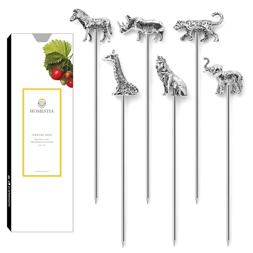 Homestia 6 Pcs Safari Animal Picks