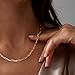 Gold Chain for Women, 14/16/18/20 inch 14K Gold Plated Paperclip Chain Necklace Dainty Simple Gold Paper Clip Necklaces Non Tarnish Gold Necklace for Women Trendy Fashion Aesthetic Jewelry Gift